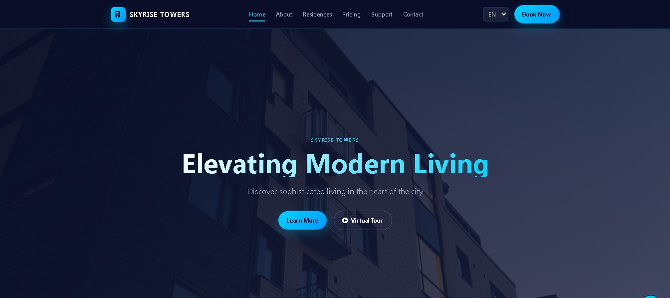 SKYRISE TOWERS website preview
