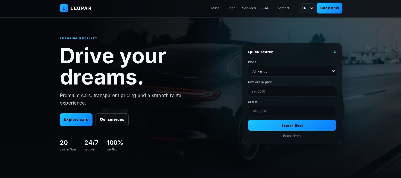 LEOPAR website preview