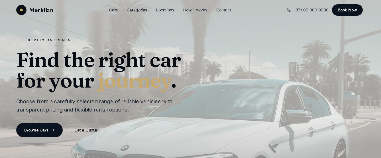MERIDIAN website preview